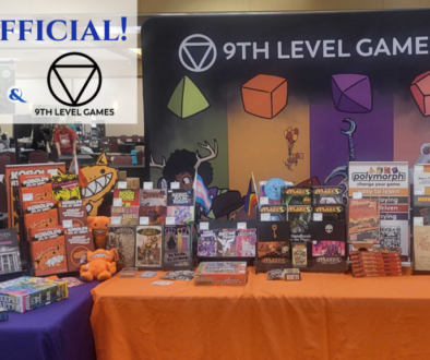 9th Level Games logo and featured exhibitor banner for LUG Con, highlighting indie TTRPGs.